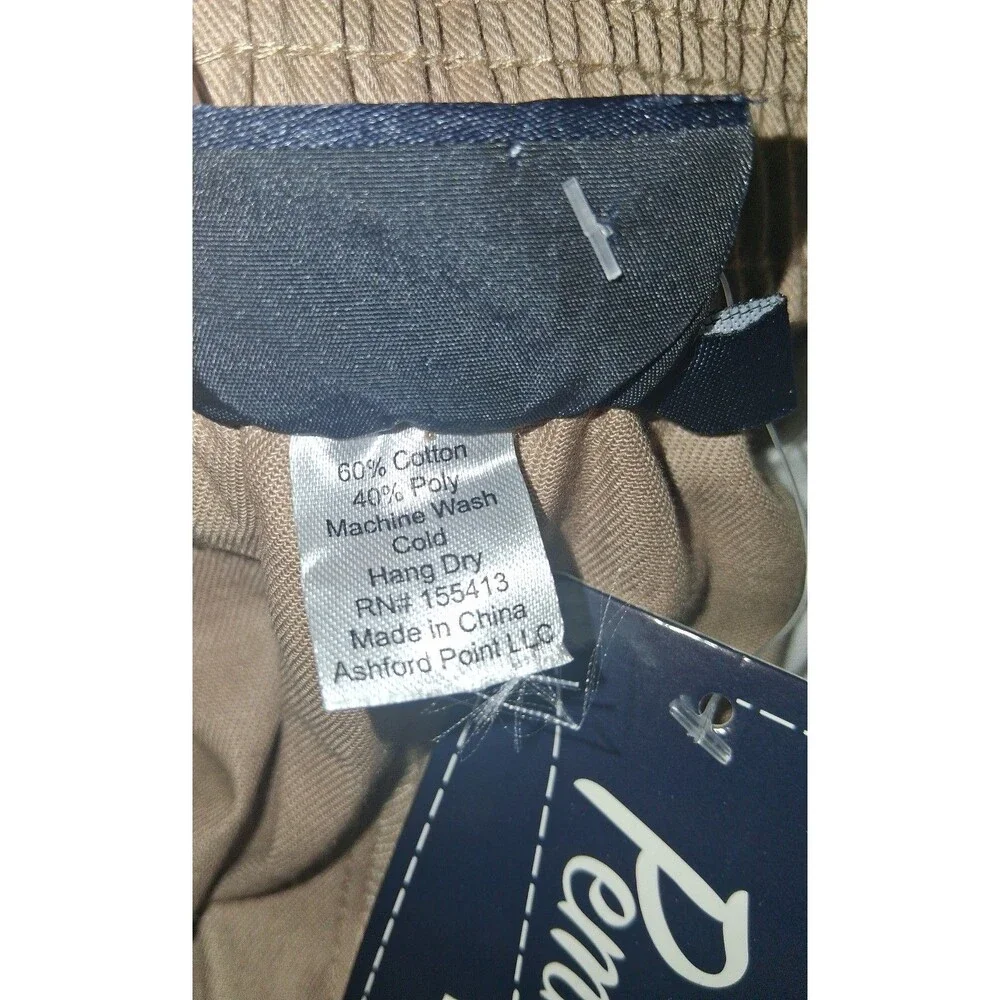 NEW! Men's Pembrook Neutral Khaki Casual Pants XL Business Golf Preppy Casual